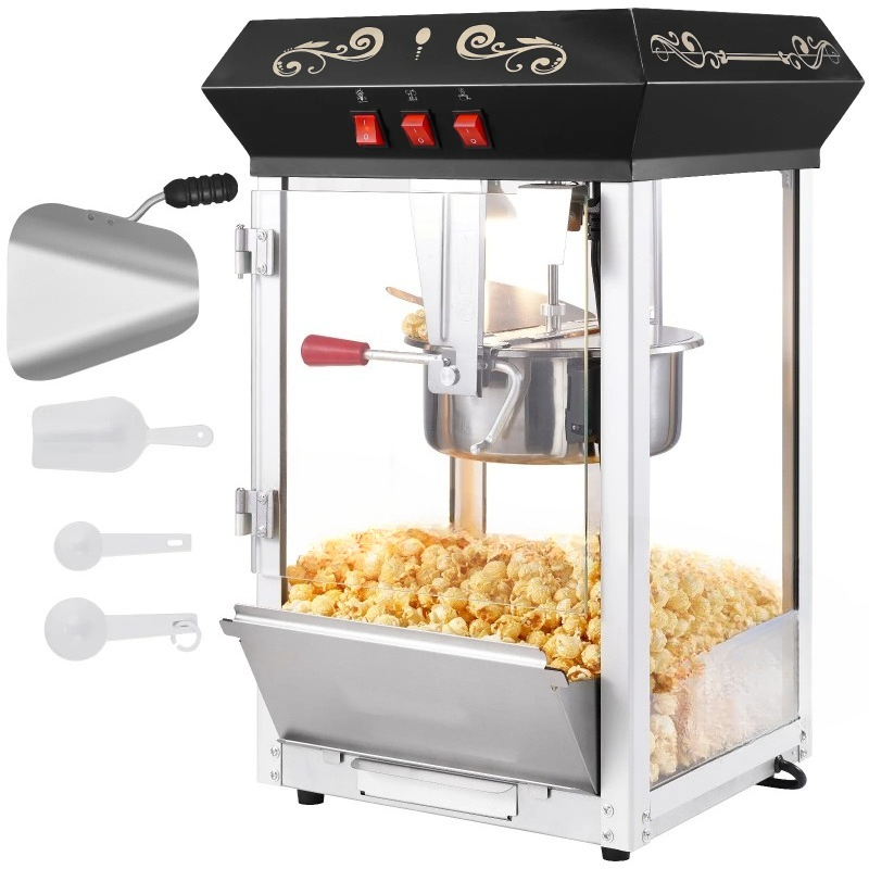 Commercial Popcorn Maker 8Oz - Popcornmachine 850W, popcornmaker, 8 oz ketel,