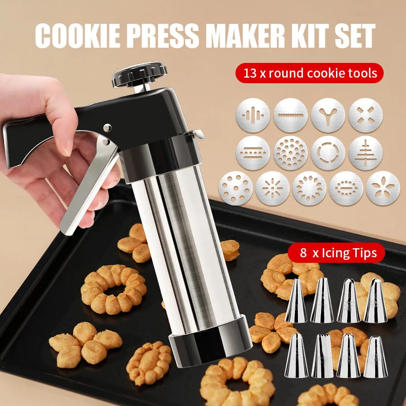 Churros Extruder Machine Manual - 13 stks/set DIY Handleiding Cookie Mold