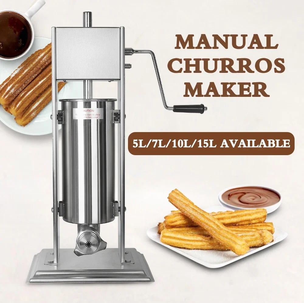 Churros Extruder Machine Manual - HomeWise 3L/5L Handmatige Churros Maker Latijns-Amerikaanse