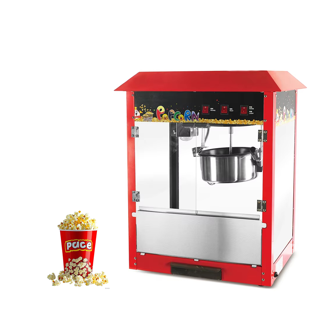 Commercial Popcorn Maker 8Oz - Rood Dak Commerciële Elektrische Pop Corn