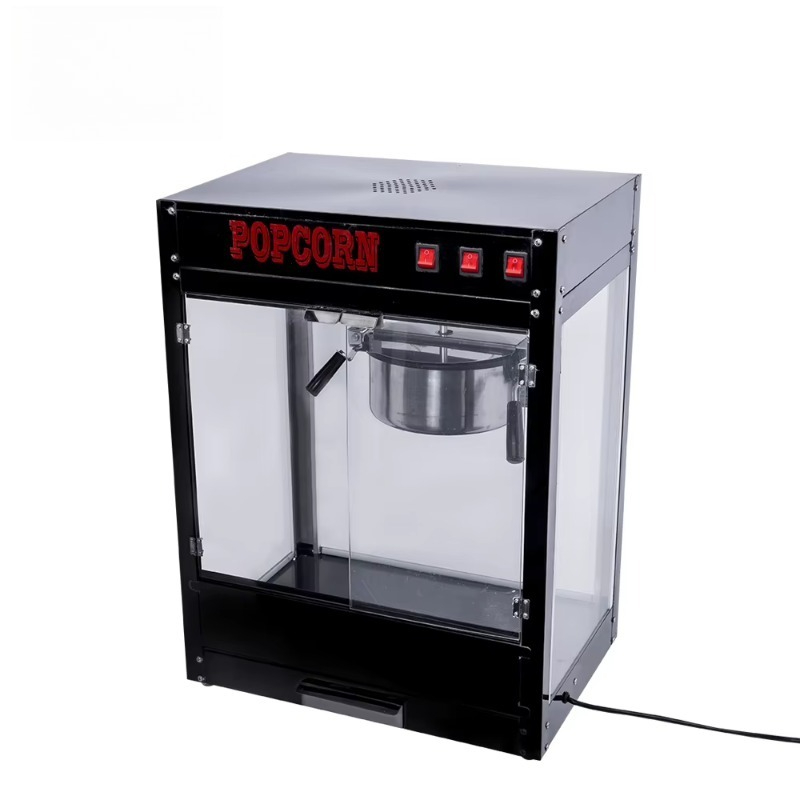 Commercial Popcorn Maker 8Oz - 8 oz Bar-stijl kleine zwarte popcornmachine,
