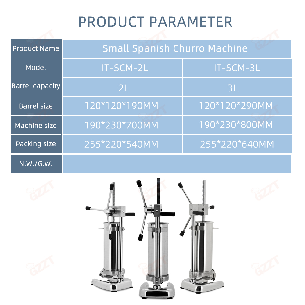 GZZT SCM Spaanse Churros Maker - Churros Extruder Machine Manual recensie en prijs