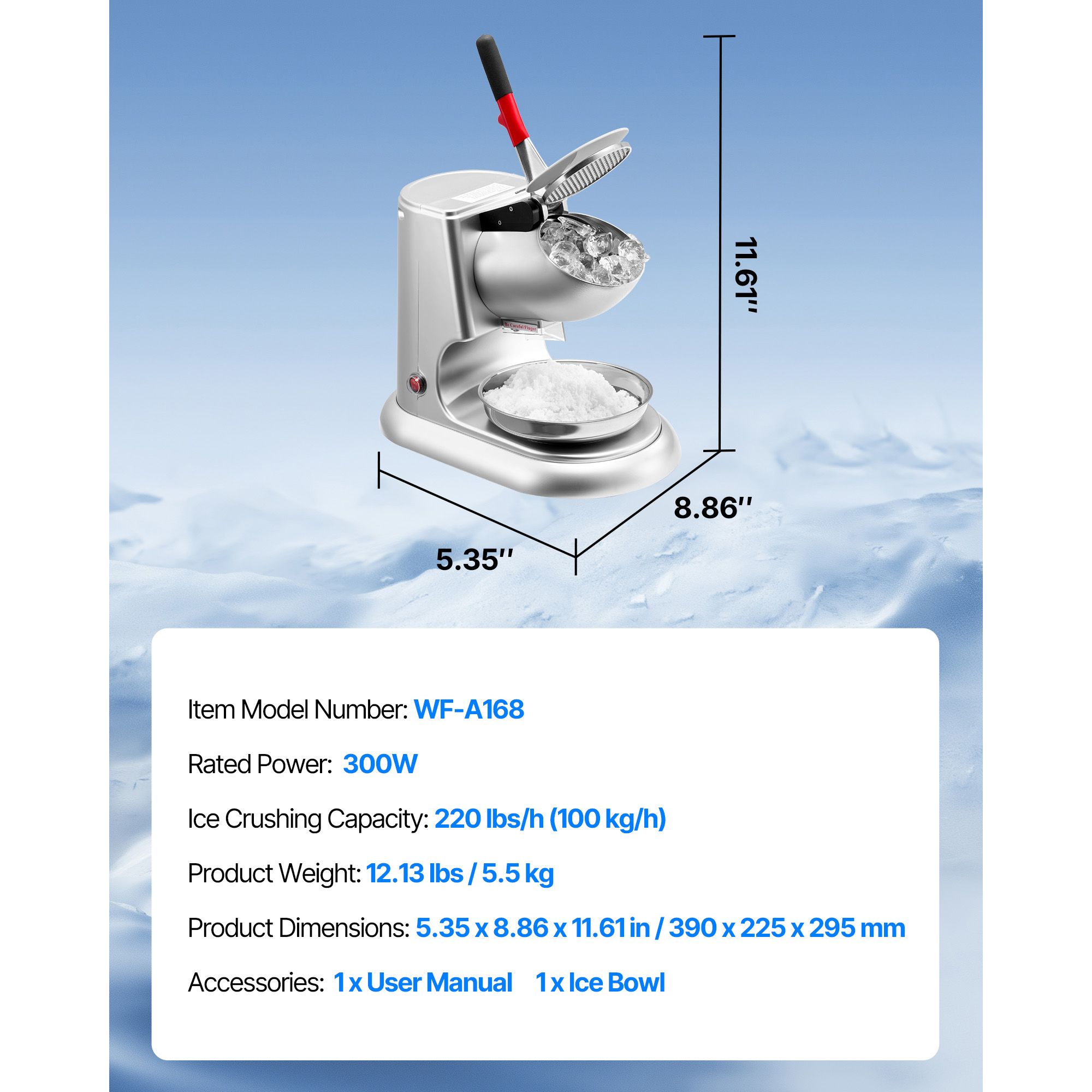 IJsmachine, 220 lbs per uur, e - Snow Cone Shaved Ice Machine recensie en prijs
