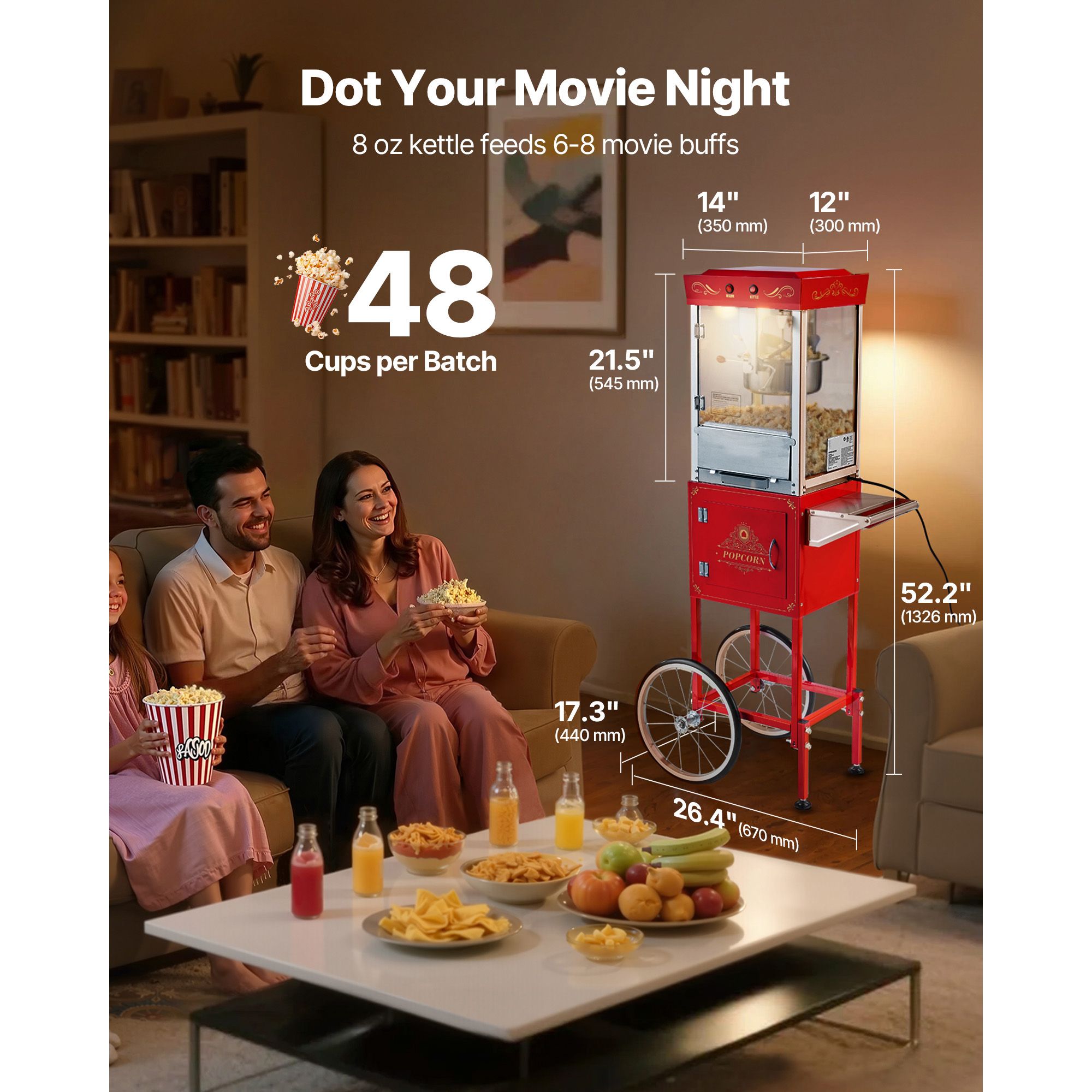 Popcornmachine met karretje, 8 - Commercial Popcorn Maker 8Oz recensie en prijs