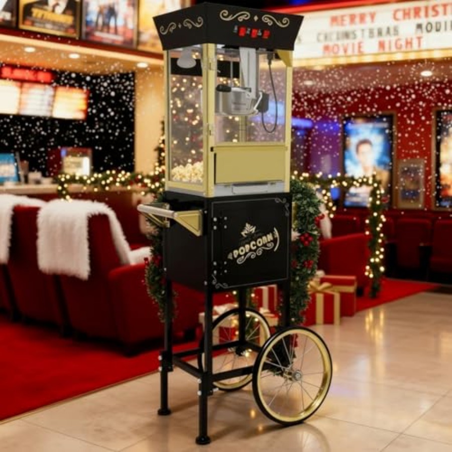 Popcornmachine met kar, popcor - Popcorn Machine Cart Vintage Style recensie en prijs