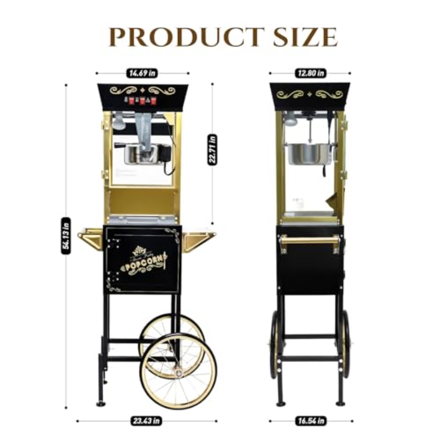 Popcornmachine met kar, popcor - Popcorn Machine Cart Vintage Style recensie en prijs