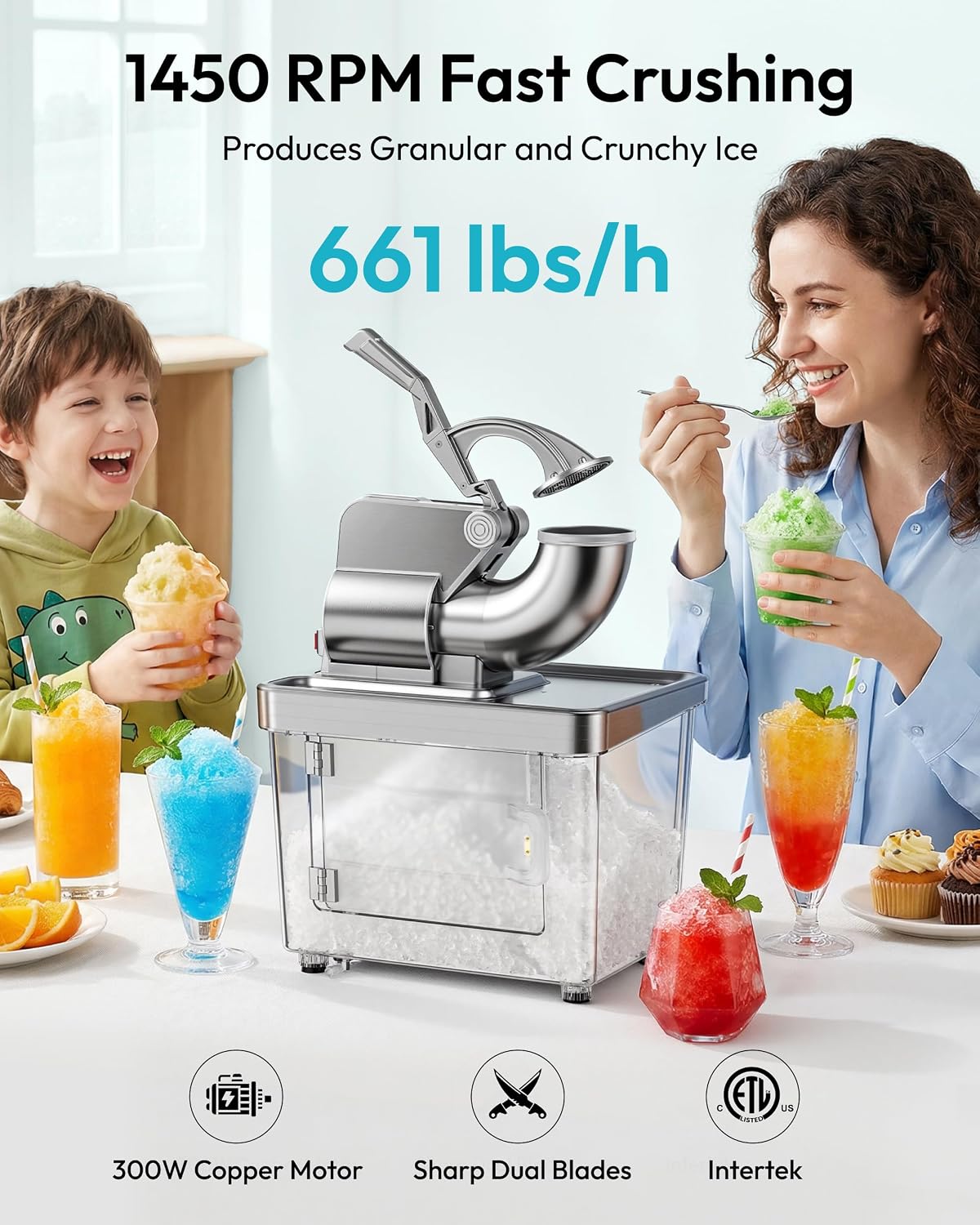 Sneeuwkegelmachine, grote comm - Snow Cone Shaved Ice Machine recensie en prijs