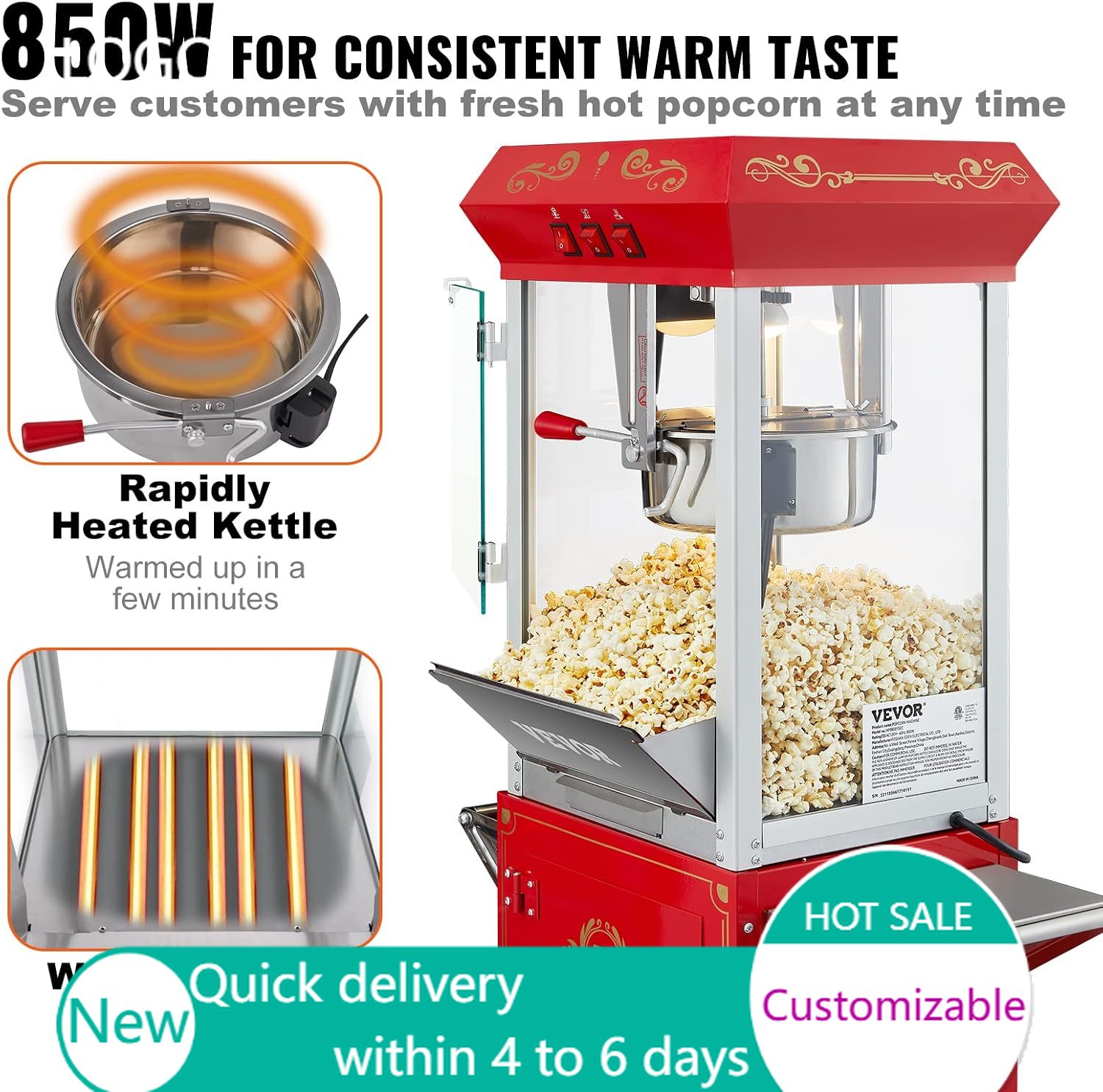 Commerciële popcornmachine, 8  - Commercial Popcorn Maker 8Oz recensie en prijs